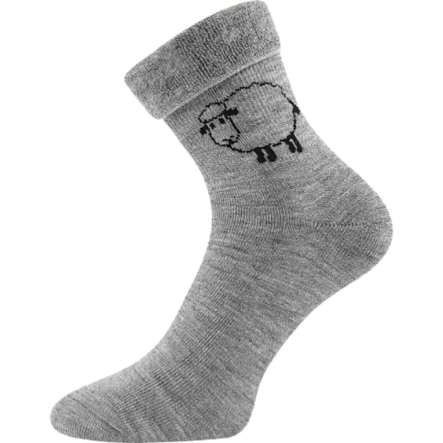 Ponožky zimní vlněné OVEČKANA světle šedé melé